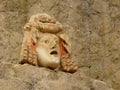 Ancient stone mask at Herculaneum, Italy