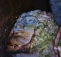 Ancient Stone Medussa In Underground Cistern Turkey