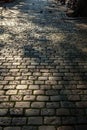 Ancient stone roadbed as background Royalty Free Stock Photo