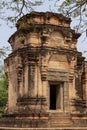 Ancient stone ruin of Kravan temple, Angkor Wat, Cambodia. Ancient temple tower view.