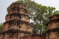 Ancient stone ruin of Kravan temple, Angkor Wat, Cambodia. Ancient temple tower in forest. Royalty Free Stock Photo