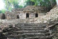 Ancient Mayan stone ruins at Yaxchilan, Chiapas, Mexico