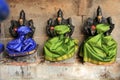 Ancient stone sculptures in the Jalakanteswarar Temple in Vellore Royalty Free Stock Photo