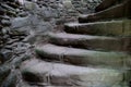 Ancient Stone Staircase in a Medieval Castle Royalty Free Stock Photo