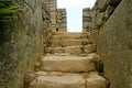 Ancient Stone Staircase to the Upper Zone Inside Machu Picchu Archaeological Site, Cusco Region, Peru