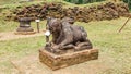 Ancient Stone Statue Of A Cow In My Son Sanctuary, Vietnam. Royalty Free Stock Photo