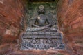 Ancient Stone Statue of Dhyani Buddha.in Monastery Udayagiri