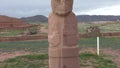 Ancient Stone Statue of a priest in Tiwanaku