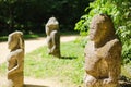 Ancient stone statue of a scythian warrior Royalty Free Stock Photo