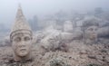 Ancient stone statues on the top of Nemrut mount, Turkey