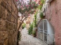 Ancient stone street in Old Jaffa, Israel Royalty Free Stock Photo