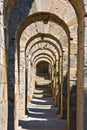 Ancient stone tunnel Royalty Free Stock Photo