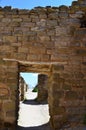 Ancient Stone Wall with Doors at Aztec Ruins