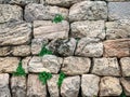 Ancient stone wall made of large limestones in Athens