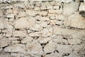 Ancient stone wall. Ruin. Gray stone background. Wall with peeling plaster Royalty Free Stock Photo