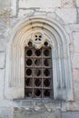 Ancient stone window in the old fortress in Khotyn, Ukraine Royalty Free Stock Photo