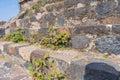 Ancient stones in Teotihuacan walls. Texture of stone. Travel photo, background. Royalty Free Stock Photo