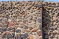 Ancient stones in Teotihuacan walls. Texture of stone. Travel photo, background. Royalty Free Stock Photo