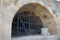 Ancient storage room with artifacts on the Acropolis of Lindos. Rhodes island, Greece Royalty Free Stock Photo