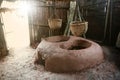 Ancient stove for boiling rock salts, traditional salt making of Boklua, Nan Province, Thailand