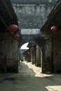 Ancient street with arched gate