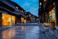 Ancient street at dusk in Qingyan town,China