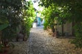 Ancient Street with flowers Royalty Free Stock Photo