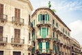 Ancient street with old houses on Ortygia Island, Syracuse Siracusa, Sicily