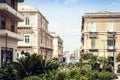 Ancient street with old houses on Ortygia Island, Syracuse Siracusa, Sicily