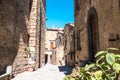 Ancient streets of the dying town in Italy, Civita di Bagnoregio, Lazio, Italy