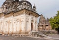 Ancient structure of temple in complex of Khajuraho Group of Monuments. UNESCO Heritage site