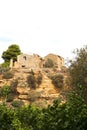 Ancient structures in the gardens of Valley of Temples, Agrigento, Sicily, Italy Royalty Free Stock Photo