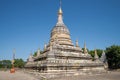 Ancient stupa of the Buddhist temple Hsu Taung Pyi closeup. Bagan, Myanmar