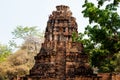 Ancient stupa , pagoda in archaeological site at Wat Mahathat temple . old sculpture in history is a world heritage