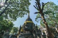 The ancient stupa or pagoda in the old temples in Chiang Mai, Thailand Royalty Free Stock Photo