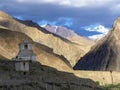 Ancient stupa in the Valley of Markah in Ladakh, India. Royalty Free Stock Photo