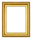 Ancient style golden photo image frame Royalty Free Stock Photo