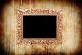 Ancient style golden photo image frame Royalty Free Stock Photo