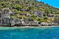 Ancient submerged city in Kekova Royalty Free Stock Photo