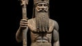 Ancient Sumerian Anunnaki god Enki Royalty Free Stock Photo