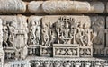 Ancient Sun Temple in Ranakpur. Jain Temple Carving.