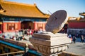 Ancient sundial in the Forbidden City Royalty Free Stock Photo