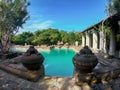 Ancient swimming pool made by stone made as kingdom