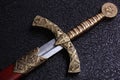 Ancient sword on a beautiful background Royalty Free Stock Photo