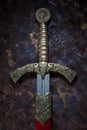 Ancient sword on a beautiful background Royalty Free Stock Photo