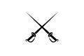 Ancient sword icon logo design. with black, zorro's sword