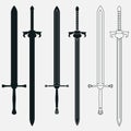 Ancient Swords Set Royalty Free Stock Photo