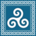 Ancient symbol triskelion or triskele, traditional celtic element Royalty Free Stock Photo