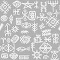 Ancient symbols set seamless