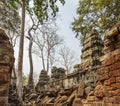 Ancient Ta Prohm temple, Angkor Thom, Siem Reap, Cambodia. Royalty Free Stock Photo